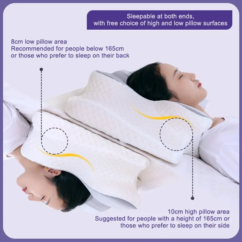 Orthopedic Memory Foam Pillow β Butterfly Shape for Neck Support